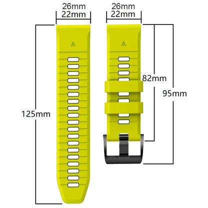 QuickFit Silicone Sports Strap for the Garmin (22mm/26mm) (wide compatibility & 22 colours)