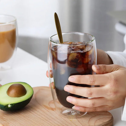 Double-Wall Glass Espresso Cup – Handmade Insulated Coffee & Tea Mug