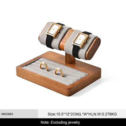 Wooden T-Shaped Watch & Bracelet Display Stand – Jewellery Storage Holder
