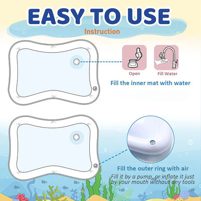 Baby Water Play Mat – Inflatable Tummy Time Activity Mat