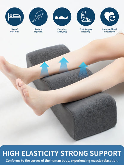 Contoured Leg Elevation Pillow – Support Cushion for Sleeping, Bed & Sofa