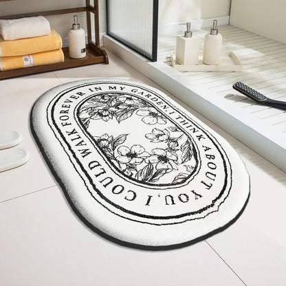 Thickened Flannel Bathroom Floor Mat – Soft Absorbent Non-Slip Bath Mat