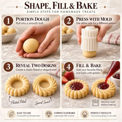 Double-Head Pastry & Mooncake Mould – Sunflower Pattern Press