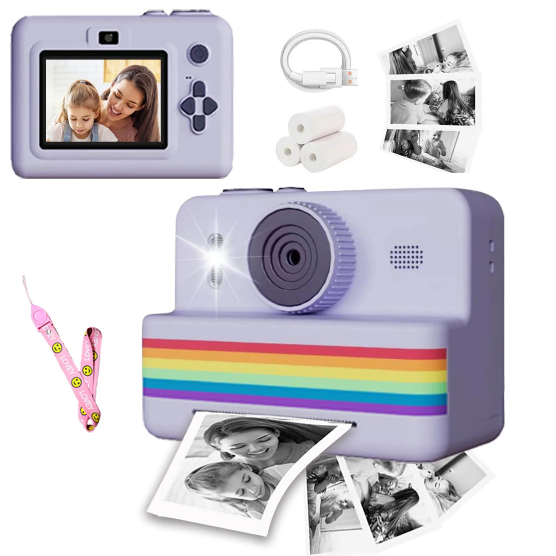 Instant Print Camera – Digital Camera with Thermal Printer & HD Video