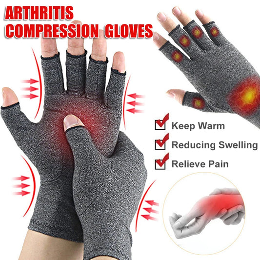 Fingerless Compression Gloves – Breathable Hand Support Gloves (1 Pair)