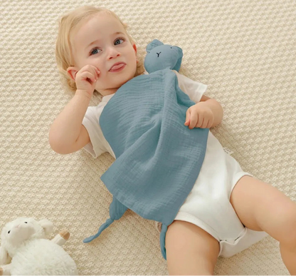 Cotton Muslin Baby Comforter – Soft Newborn Security Blanket & Cuddle Toy