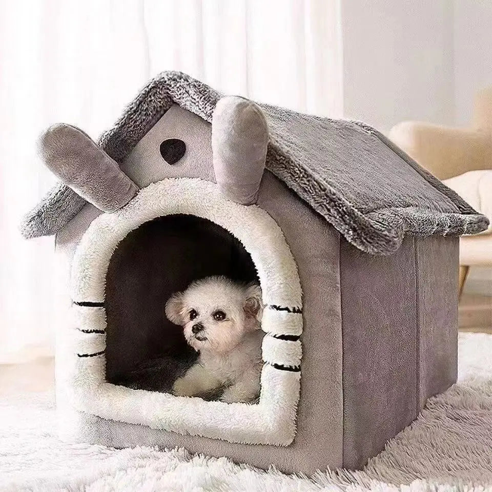 Cosy Pet House Bed – Removable & Washable Cat and Small Dog Hideaway