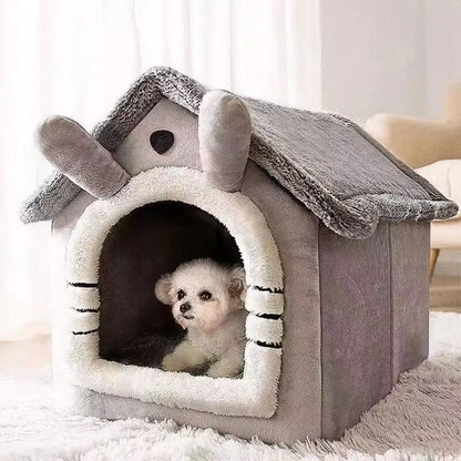 Cosy Pet House Bed – Removable & Washable Cat and Small Dog Hideaway