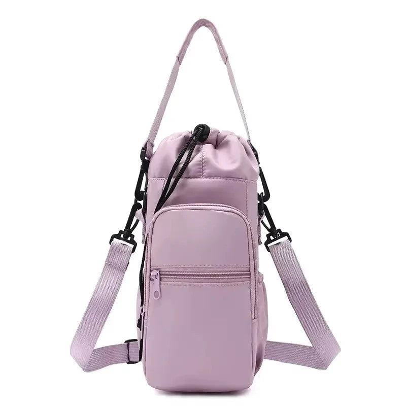 Insulated Water Bottle Carrier Bag – Adjustable Crossbody Holder with Phone Pocket