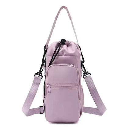Insulated Water Bottle Carrier Bag – Adjustable Crossbody Holder with Phone Pocket