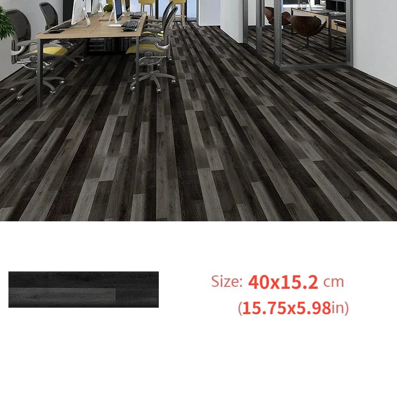 PVC Wood Grain Self-Adhesive Floor Tiles – 40x15cm (10Pcs) (available in 8 designs)
