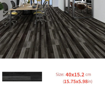 PVC Wood Grain Self-Adhesive Floor Tiles – 40x15cm (10Pcs) (available in 8 designs)