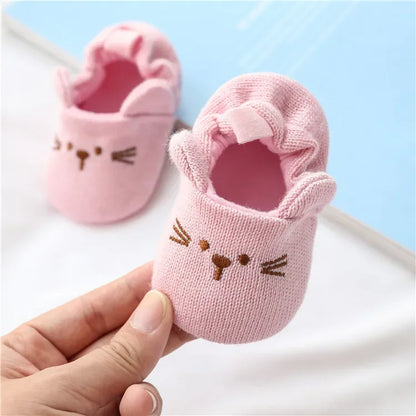 Baby First Walker Shoes – Cute Animal Ear Soft Sole Crib Shoes (0–18 Months)