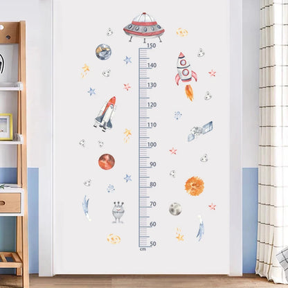 Cartoon Animal Height Chart Wall Stickers – Removable Growth Ruler Decals (3 Pack)