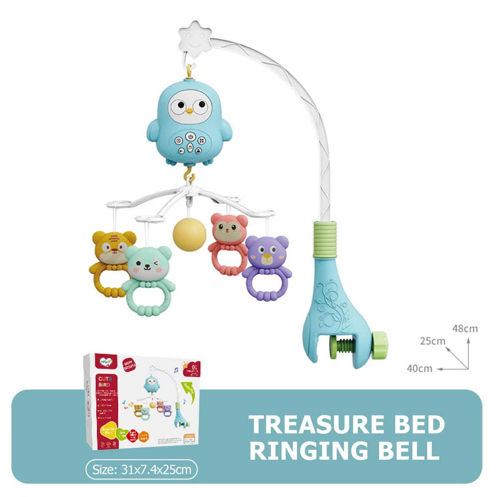 Musical Rotating Cot Mobile with Remote Control