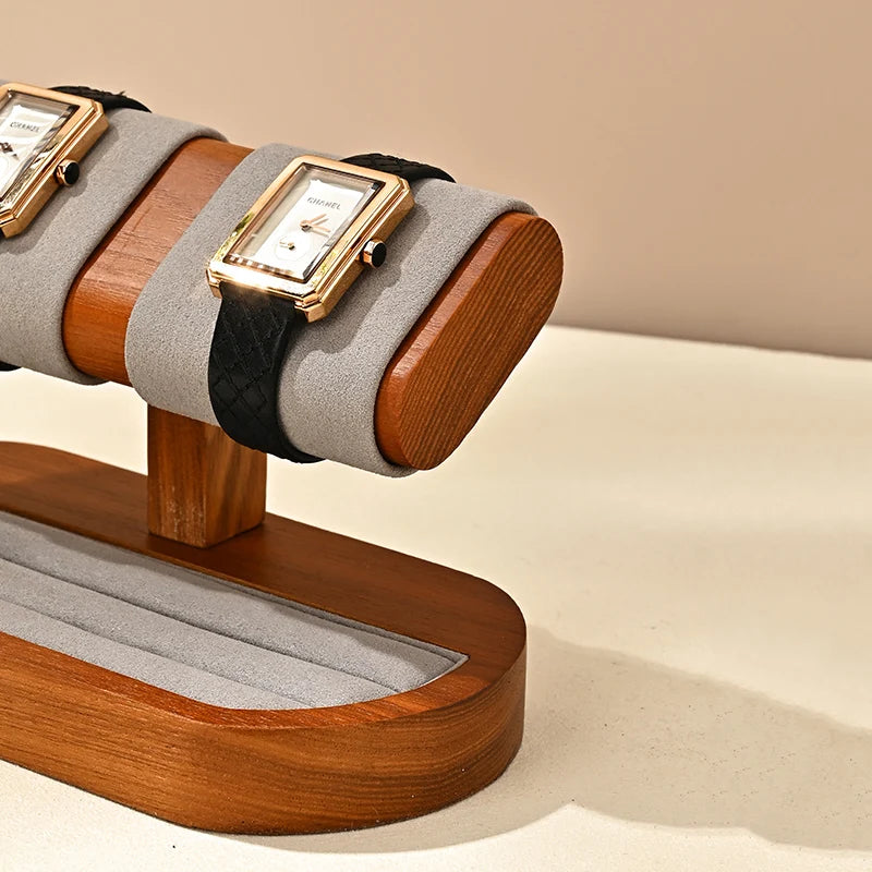 Wooden T-Shaped Watch & Bracelet Display Stand – Jewellery Storage Holder