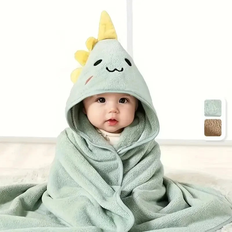 Baby Hooded Bath Towel – Cartoon Cape Bath Wrap for Newborns & Toddlers