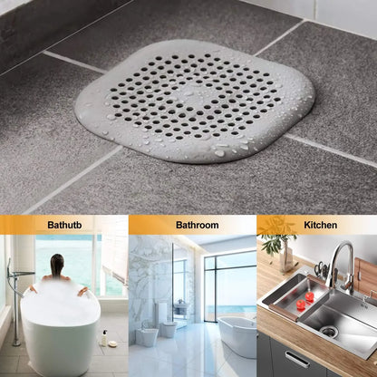 Silicone Drain Hair Catcher – Suction Sink & Shower Strainer