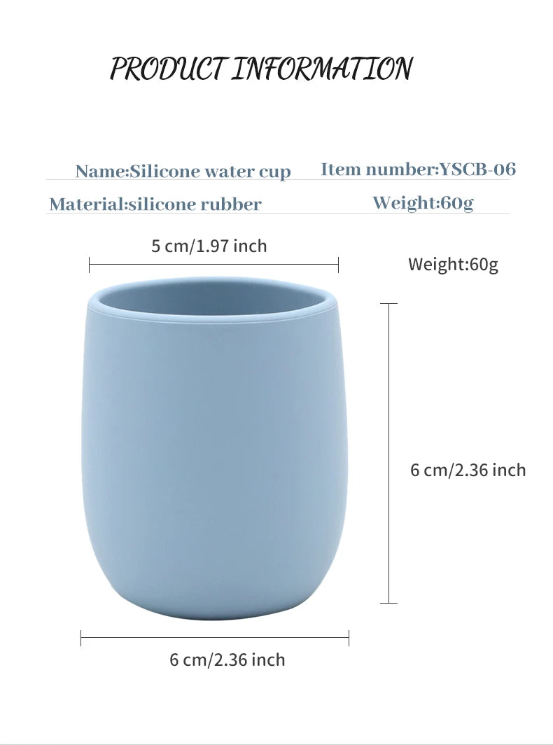 Mini Silicone Baby Training Cup – Easy-Grip Open Cup for Little Hands
