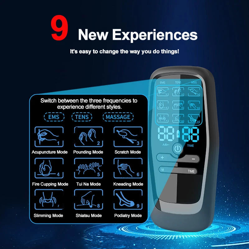 TENS Muscle Stimulator – Electric Pulse Massager for Muscle Relaxation