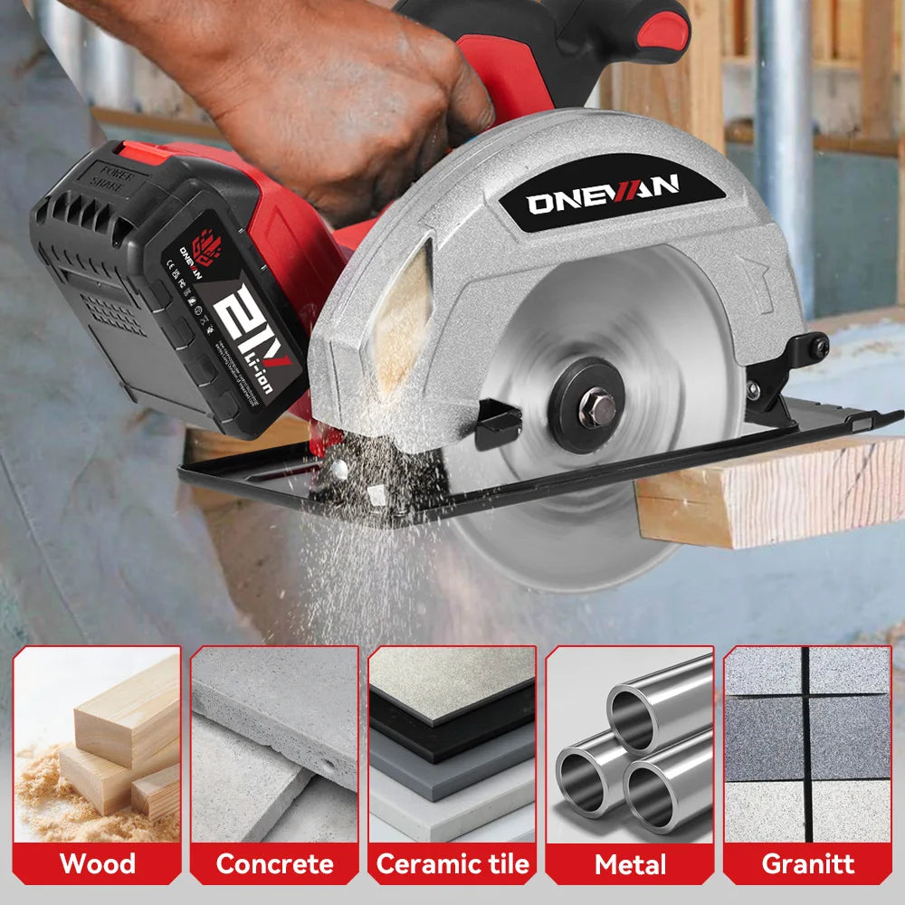 4000W Cordless Circular Saw – 7 Inch Brushless Power Tool