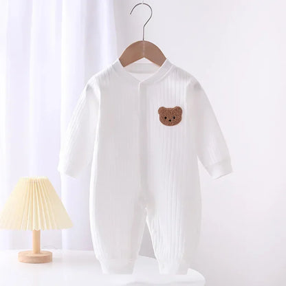 100% Cotton Baby Romper – Long Sleeve Bodysuit for Newborns (0–24 Months)
