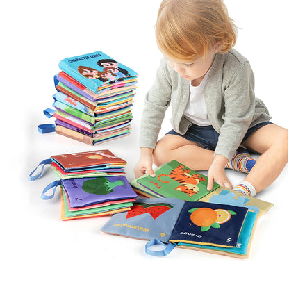 Montessori Sensory Baby Cloth Book – 3D Touch & Feel Learning Toy
