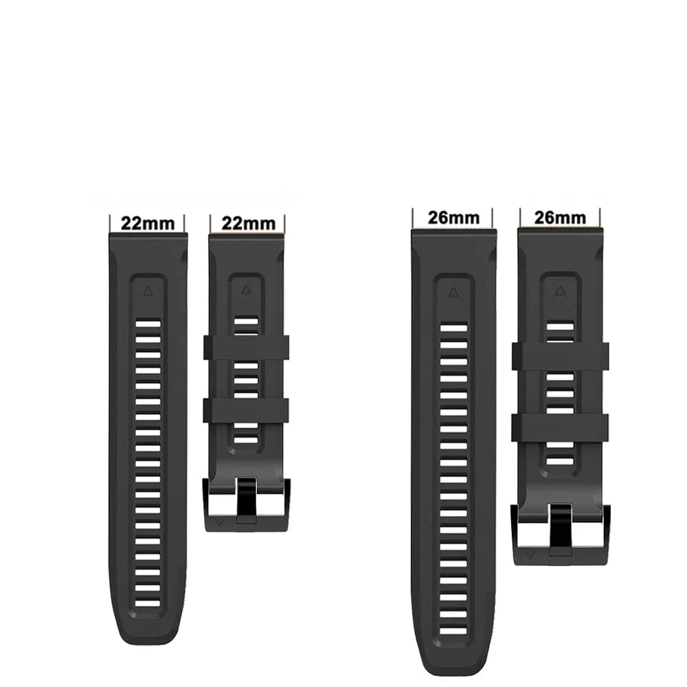 QuickFit Silicone Strap for the Garmin Flagship Models (2 sizes & 46 colours available)