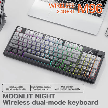 M96 Wireless Gaming Keyboard – Smart Screen Mechanical-Style Keyboard