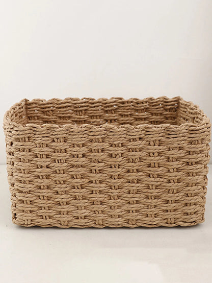 Handwoven Storage Basket – Decorative Home & Desktop Organiser for Cosmetics, Toys & Household Essentials
