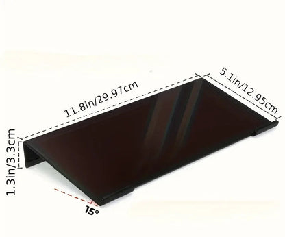 Acrylic Keyboard & Mini PC Stand – Compact 15° Desktop Riser