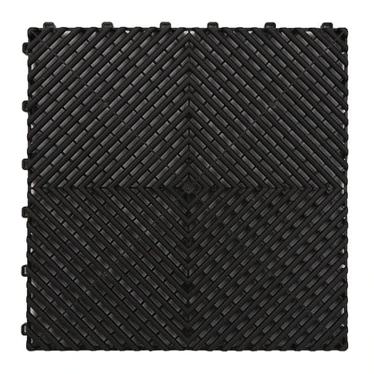 Vented Plastic Garage Floor Tile
