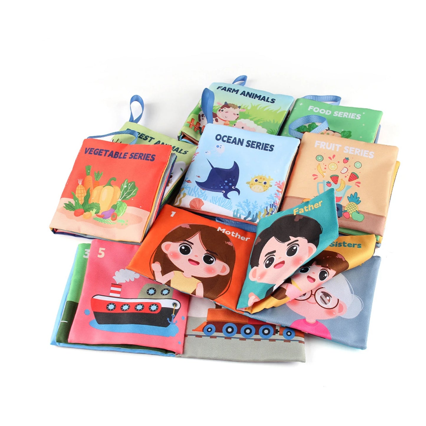 Montessori Sensory Baby Cloth Book – 3D Touch & Feel Learning Toy