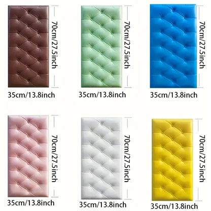 3D Self-Adhesive Foam Wall Stickers (9 colours available)