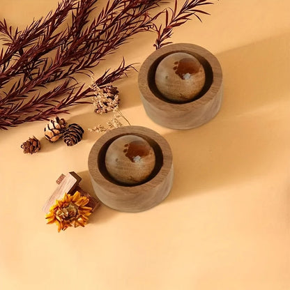 Natural Wooden Essential Oil Diffuser – Mini Aromatherapy Fragrance Diffuser for Car & Home