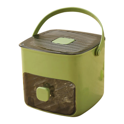 Portable Ice Maker with Handle – Compact Ice Cube Maker with Storage Drawer