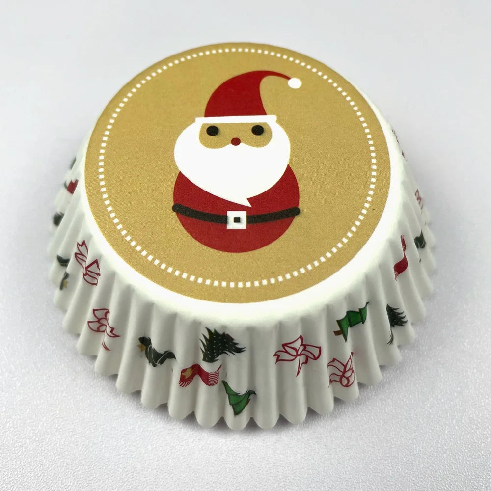 100-Pack Christmas & Halloween Cupcake Liners – Festive Paper Baking Cups