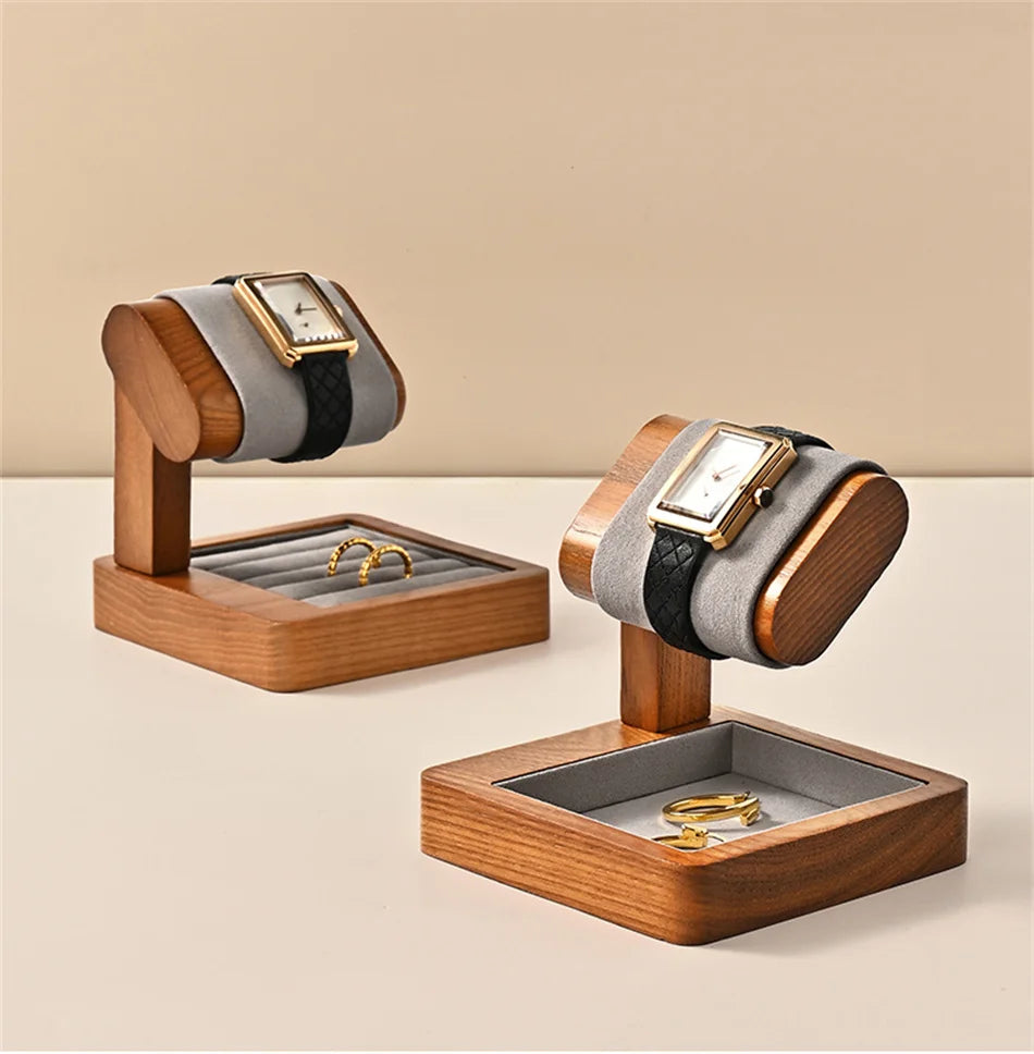 Wooden T-Shaped Watch & Bracelet Display Stand – Jewellery Storage Holder