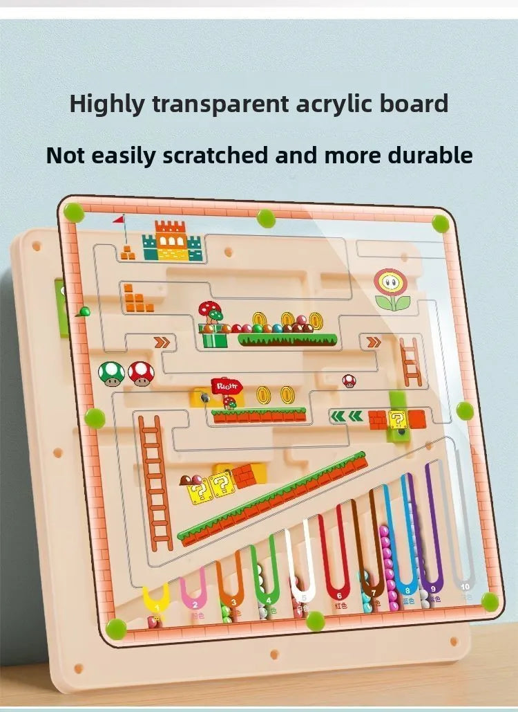 Magnetic Colour & Number Maze – Montessori-Style Counting & Matching Toy