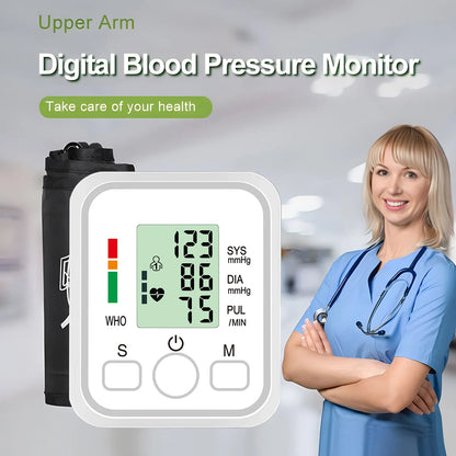 Digital Blood Pressure Monitor – Automatic Upper Arm BP & Pulse Tracker