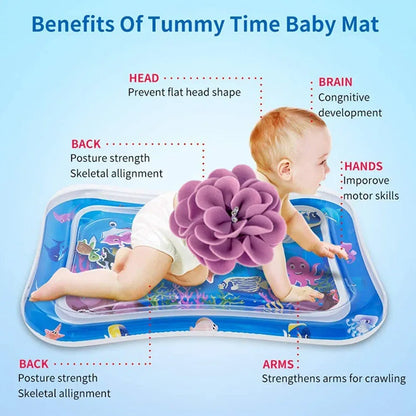 Baby Water Play Mat – Inflatable Tummy Time Activity Cushion