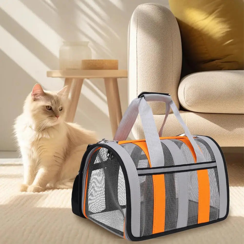 Soft-Sided Pet Carrier Bag – Portable Travel Carrier for Small Dogs & Cats