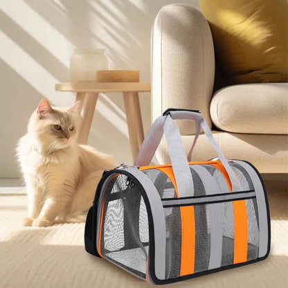 Soft-Sided Pet Carrier Bag – Portable Travel Carrier for Small Dogs & Cats