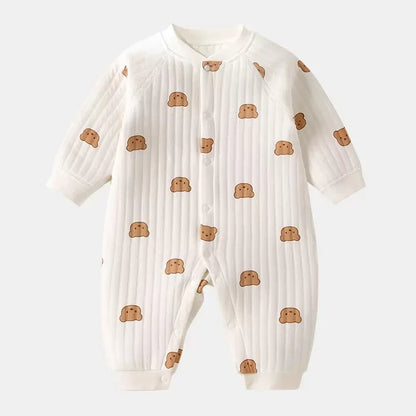 100% Cotton Baby Romper – Long Sleeve Bodysuit for Newborns (0–24 Months)