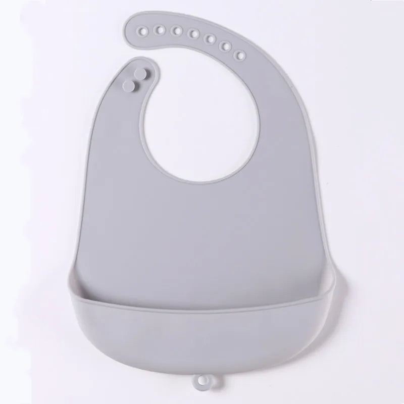 Silicone Baby Bib – Waterproof Food Catching Feeding Bib