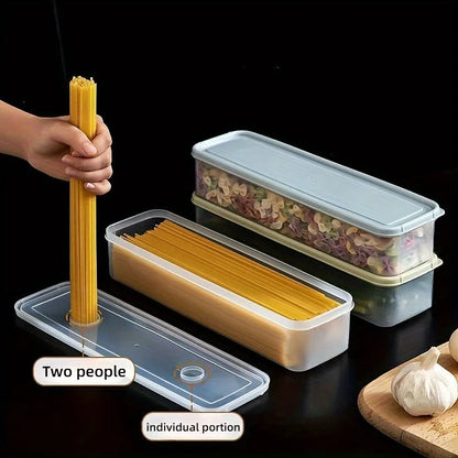 4-Piece Long Food Storage Container Set – Reusable Fridge Organiser Boxes with Lids
