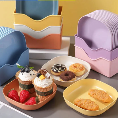 10-Piece Reusable Snack & Fruit Plate Set