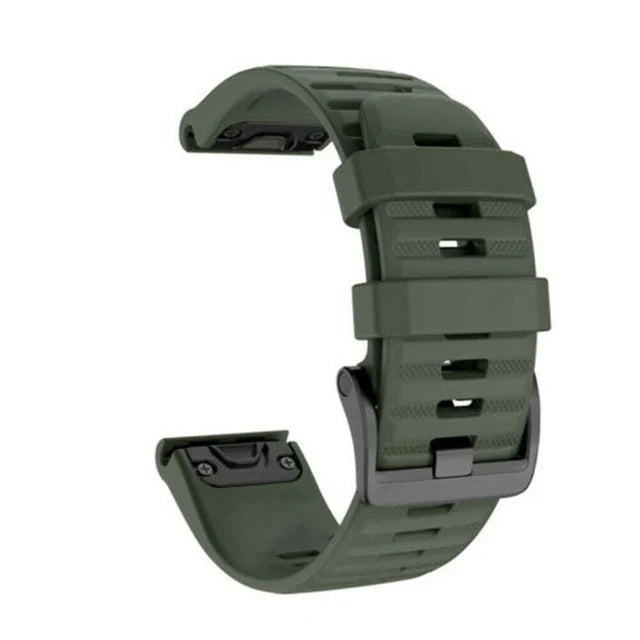QuickFit Silicone Strap for the Garmin Descent MK1/MK2/MK2i, Enduro/2, Tactix Delta (26mm) (10 colours available)