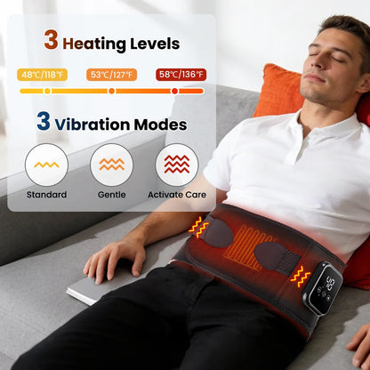 Heating Waist Massage Belt – Infrared Lumbar Support & Hot Compress Brace