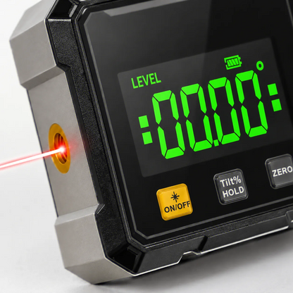 Digital Angle Gauge with Dual Laser – Rechargeable Magnetic Inclinometer & Electronic Protractor